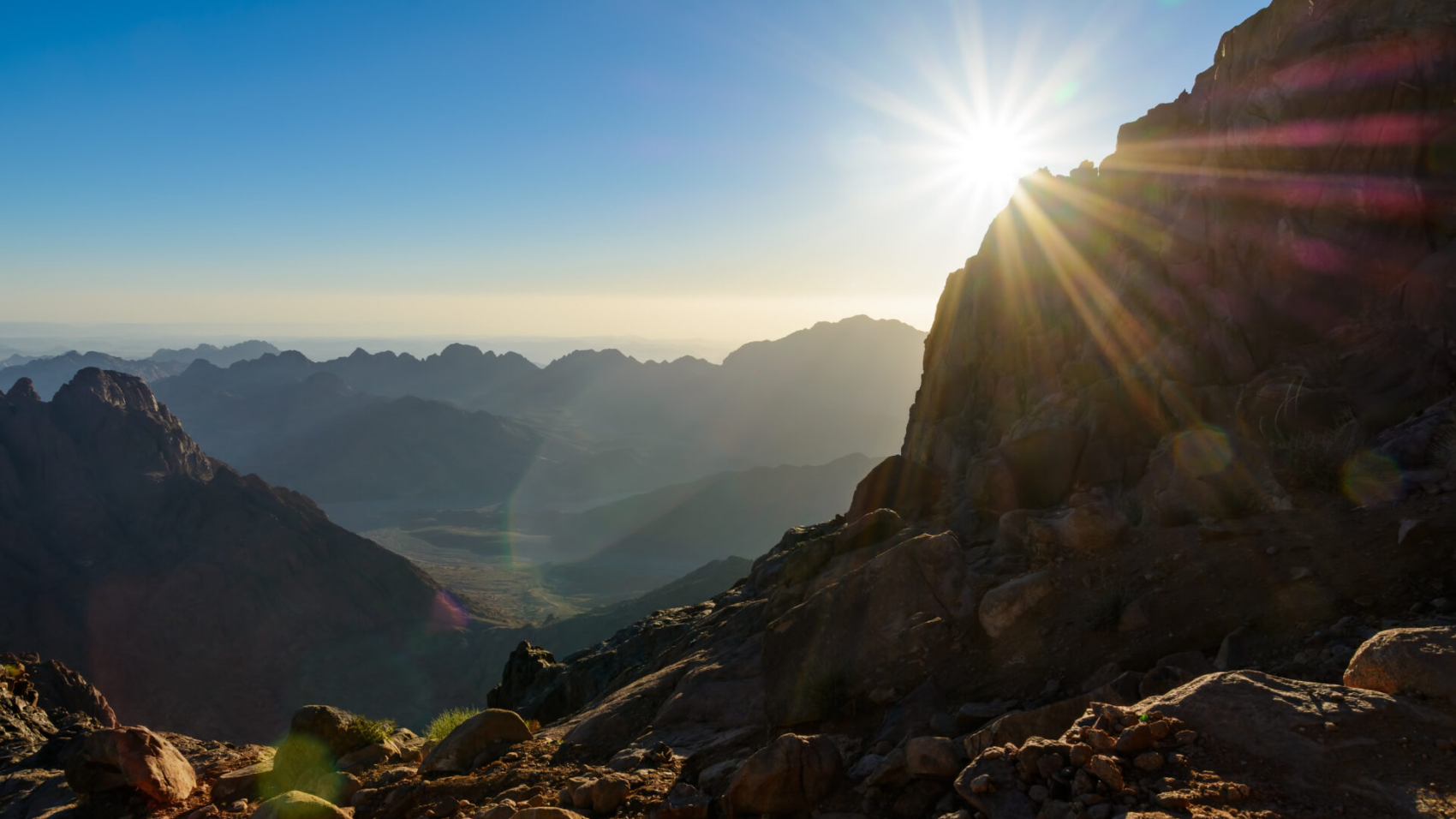 Egypt,,Sinai,,Mount,Moses.,View,From,Road,On,Which,Pilgrims