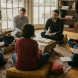 People,Talking,And,Studying,The,Bible,Seat,Around,Without,A